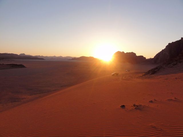 Sonnenuntergang in Wadi Rum 